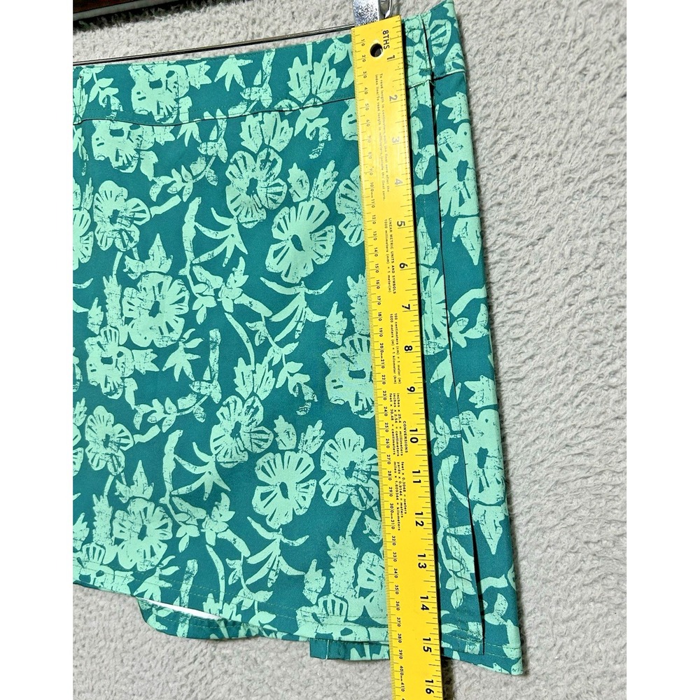 Rip Skirt Sport Skirt Womens Medium Hawaiian Bright Teal Poly Stretch Surf Beach - Picture 4 of 8